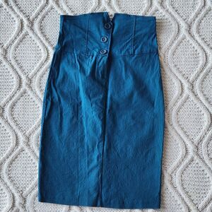 Stylish Stretchy Pencil Skirt – Dark Teal